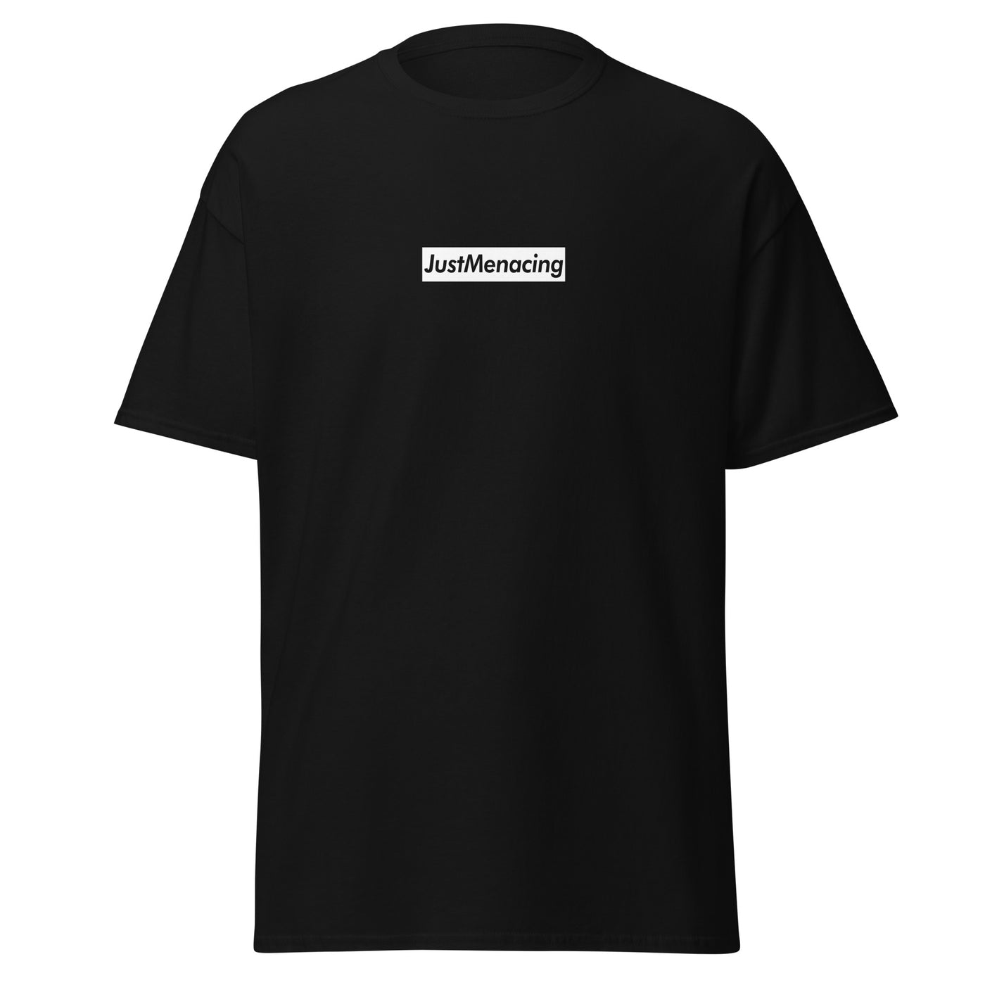 JustMenacing Box Logo Tee (White/Black)