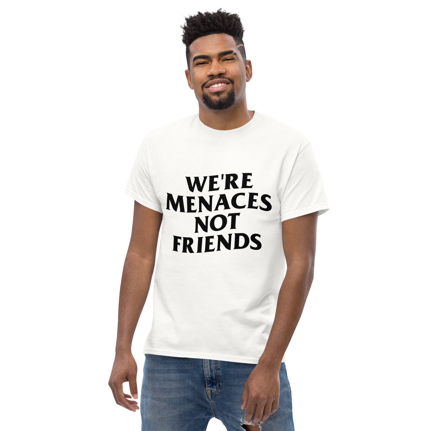 JustMenacing Not Friends Tee (White/Black)