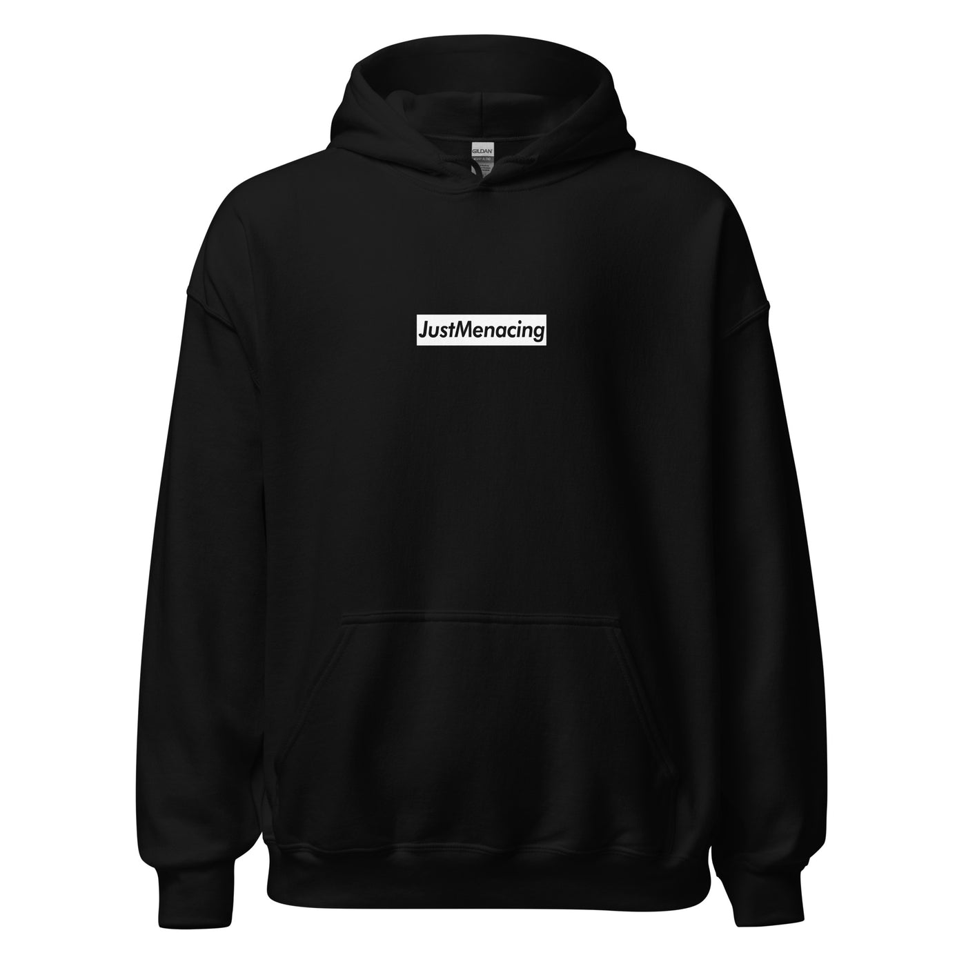 JustMenacing Box Logo Hoodie (White/Black)