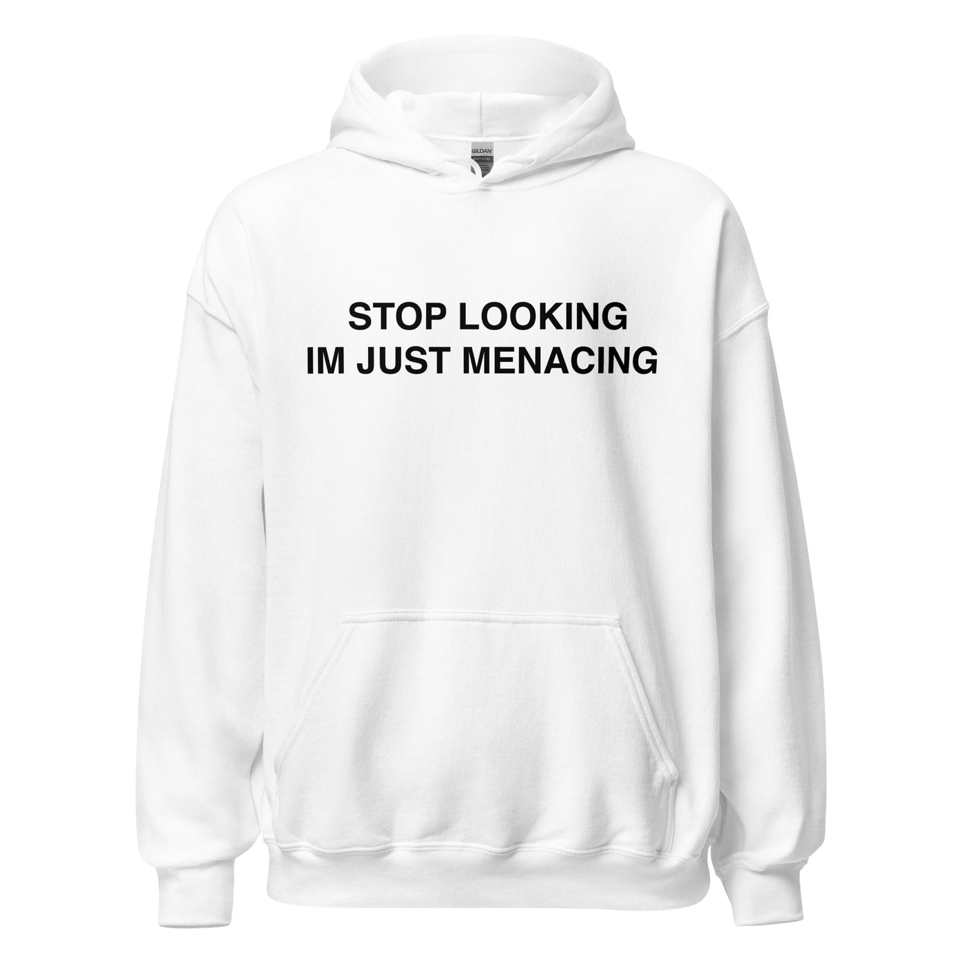 JustMenacing Stop Looking Hoodie (White)