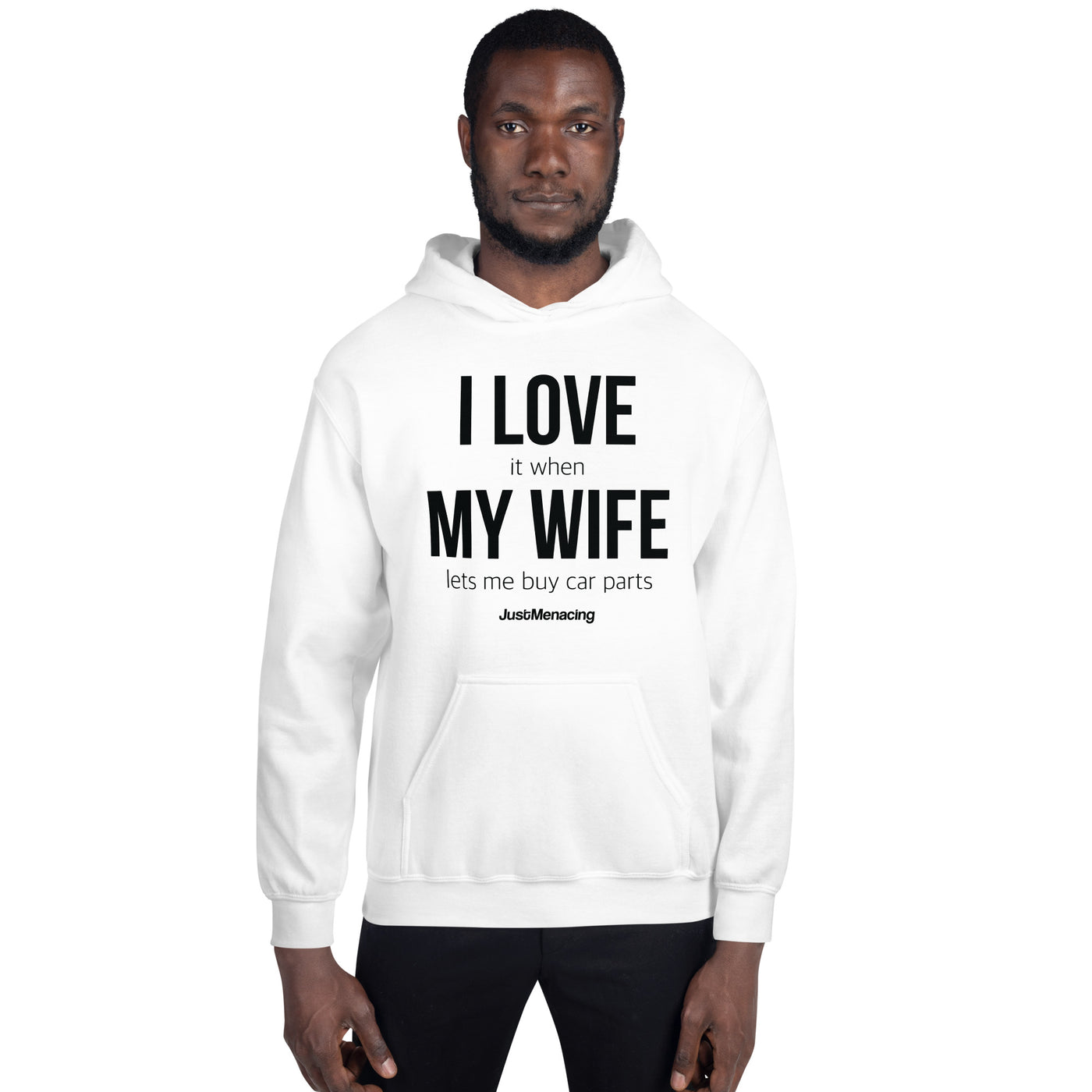 I Love My Wife Hoodie (White)