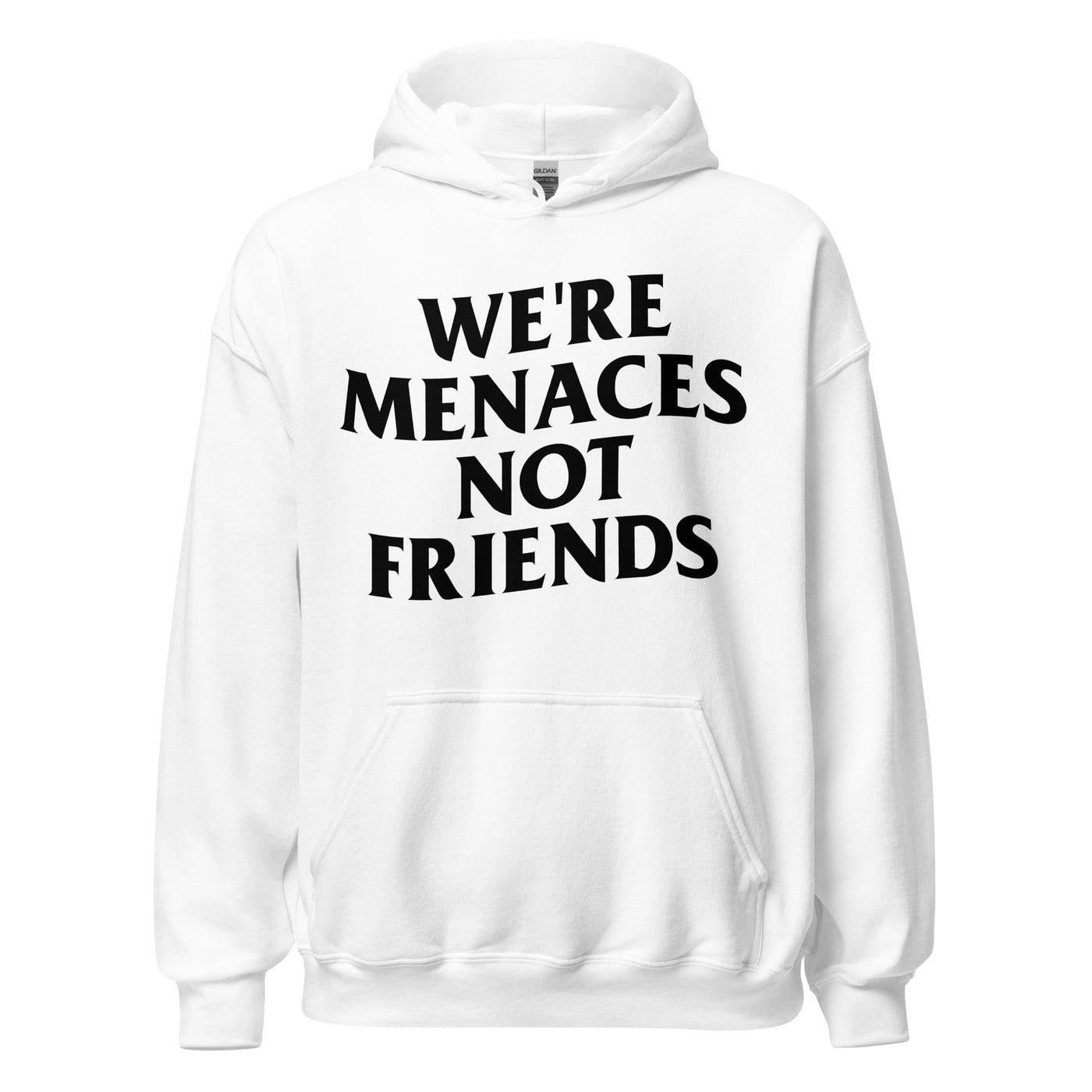 JustMenacing Not Friends Hoodie (White/Black)